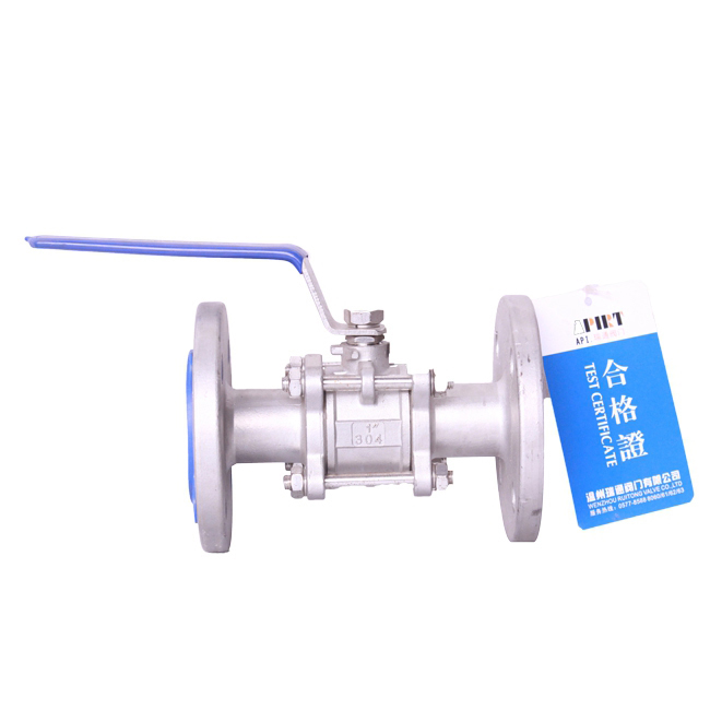 Three piece flange ball valve